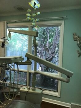 dental chair with outdoor view
