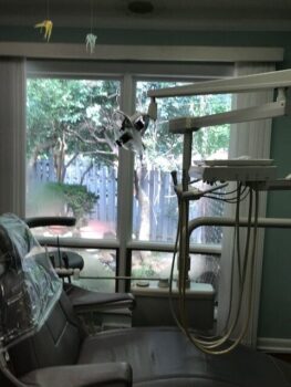 dentist chair with window
