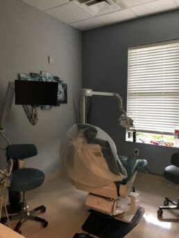 dentist chair turned away